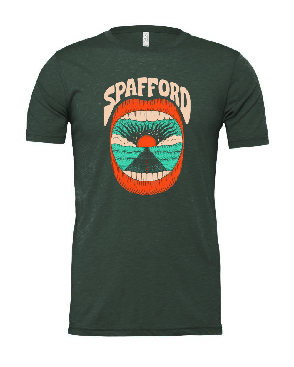 Mouth T-Shirt - Heather Forest