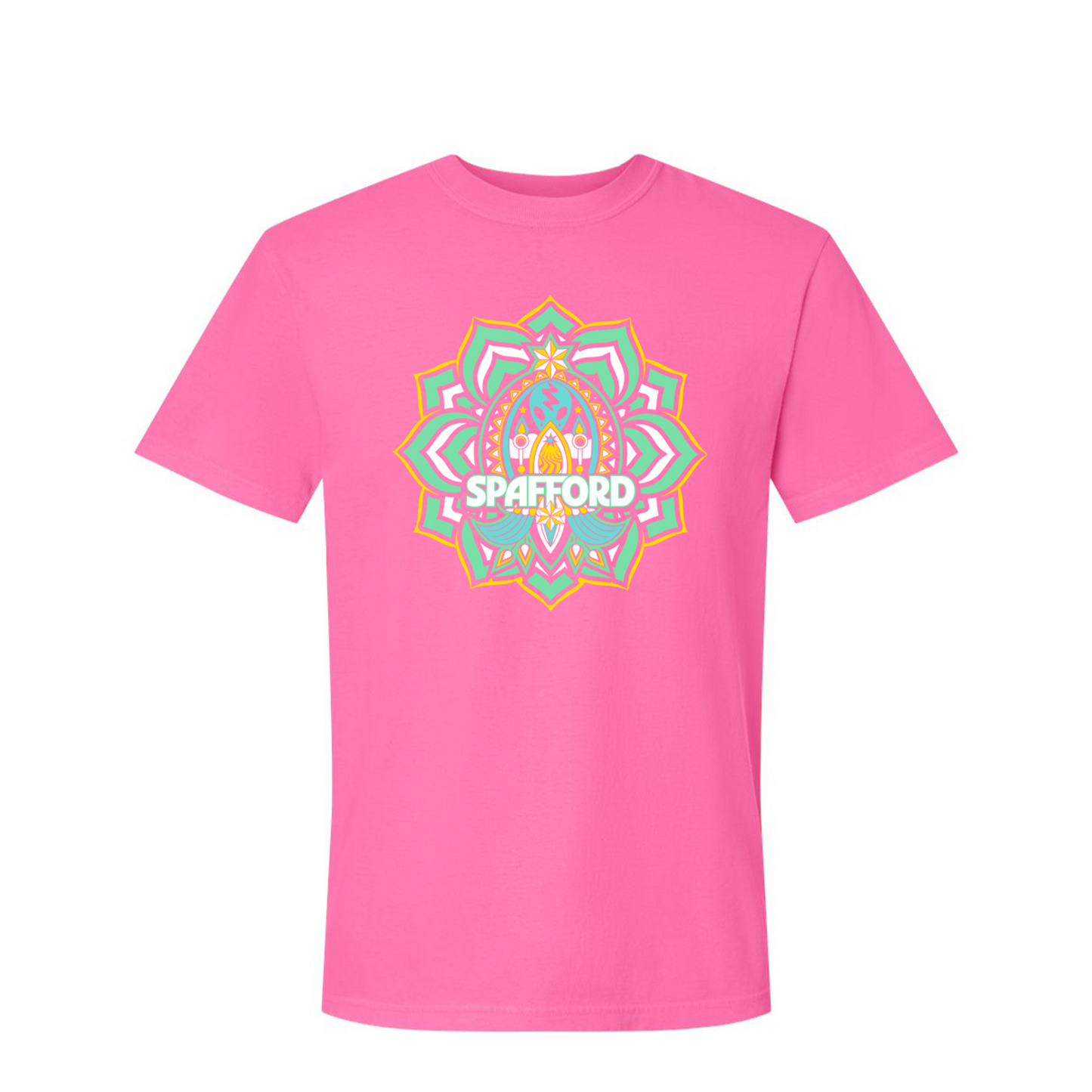 Spafford Rock The Pink Flower Comfort Colors T-Shirt - Neon Pink