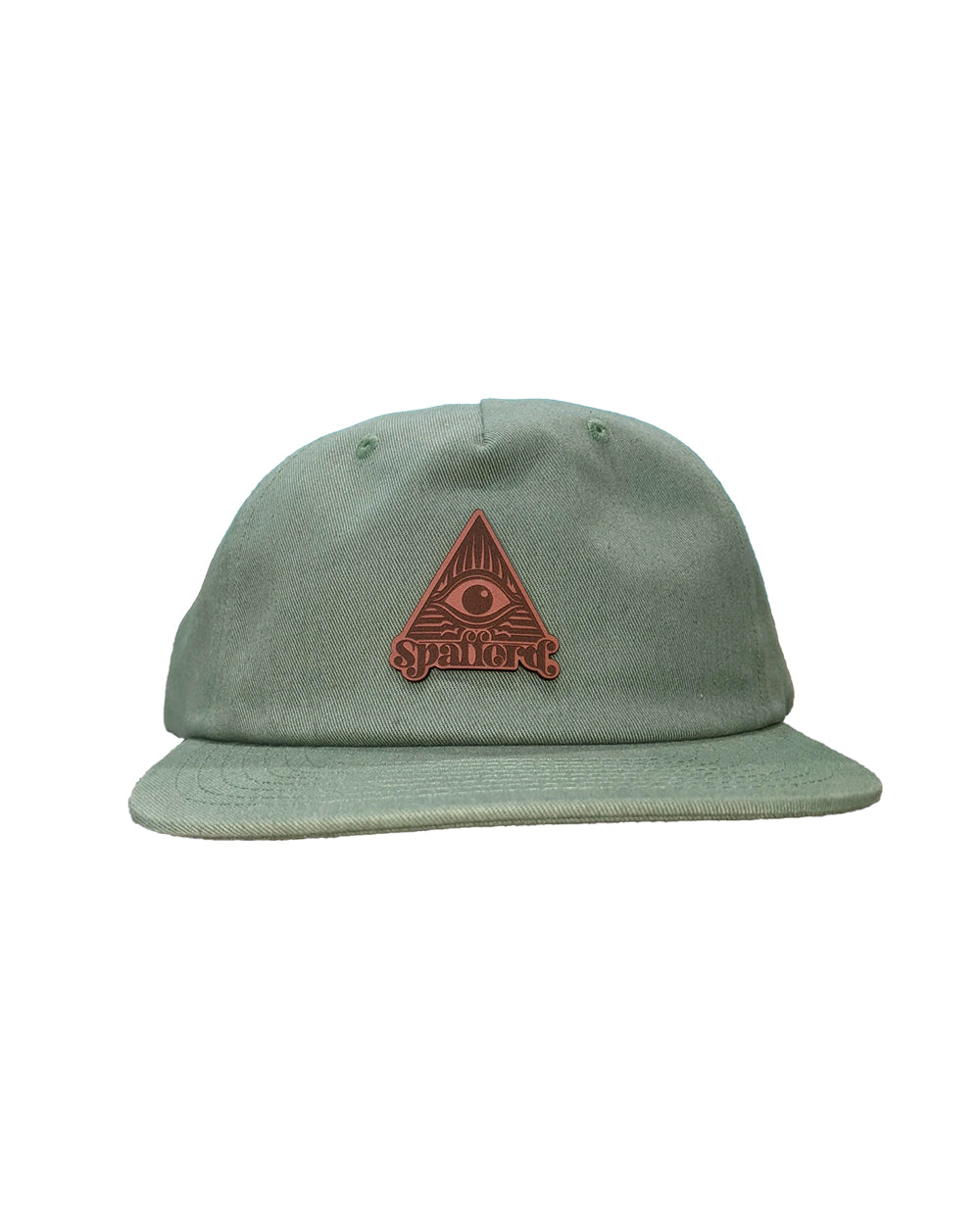 Spafford Leather Patch Hat - Sage Green
