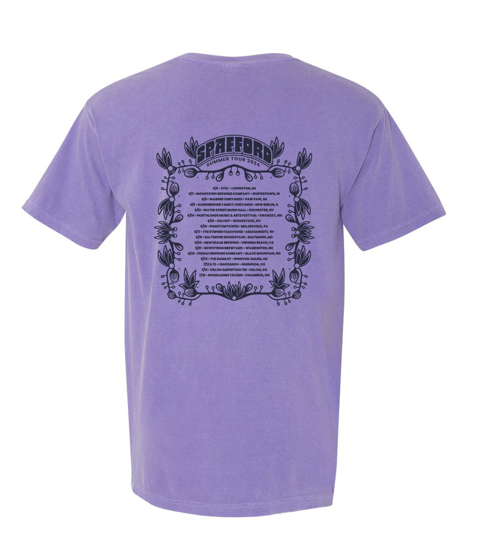 Spafford Summer Tour 24' Comfort Colors T-Shirt - Violet