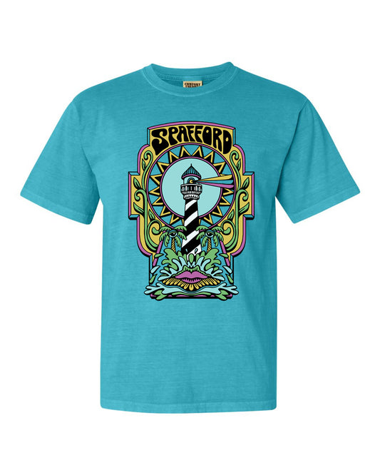 Spafford Lighthouse Comfort Colors T-Shirt - Lagoon