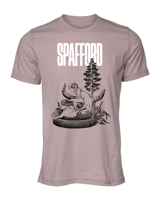 Spafford Skull T-Shirt - Heather Pink Gravel