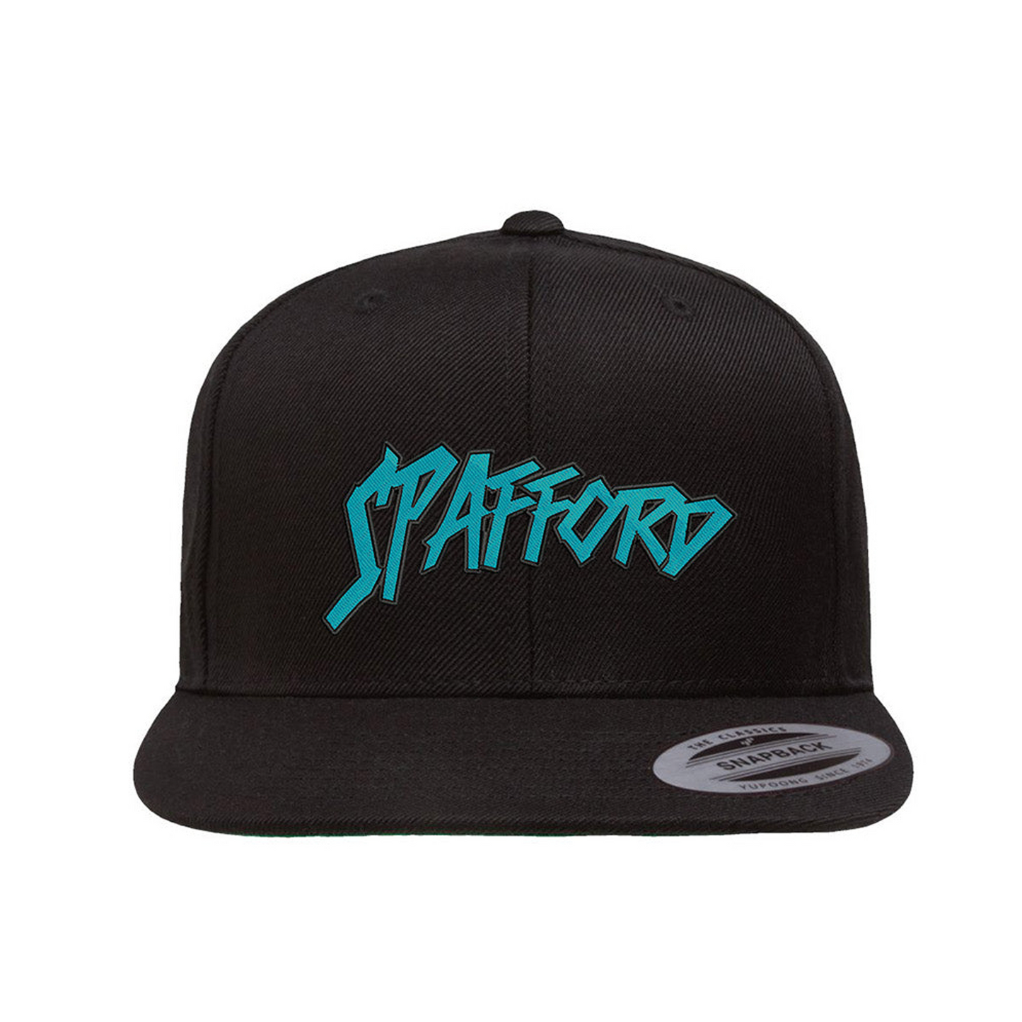 Spafford Comic Snapback Cap Black - Teal