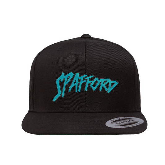 Spafford Comic Snapback Cap Black - Teal