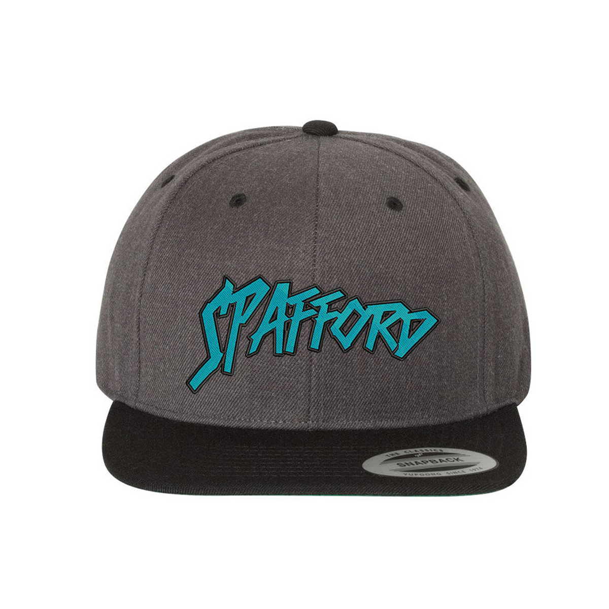 Spafford Comic Snapback Cap - Dark Heather/ Black - Teal