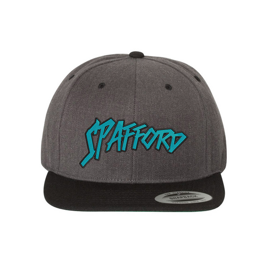 Spafford Comic Snapback Cap - Dark Heather/ Black - Teal