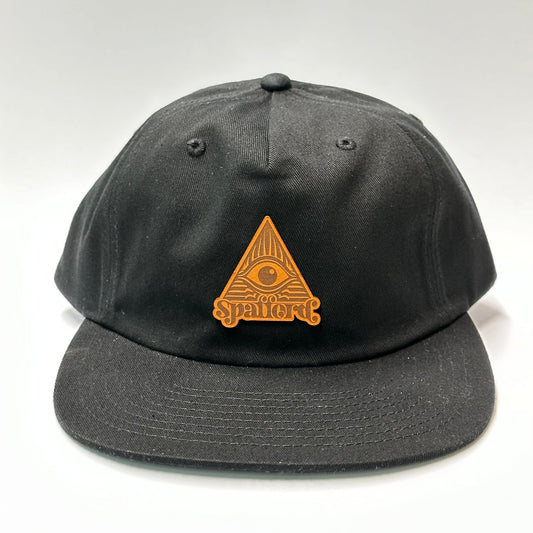 Spafford Leather Patch Hat - Black