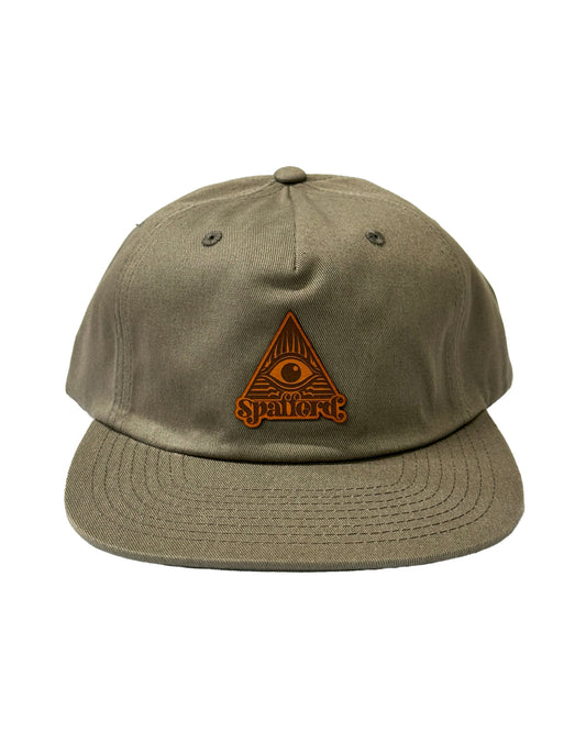 Spafford Leather Patch Hat - Steel Grey