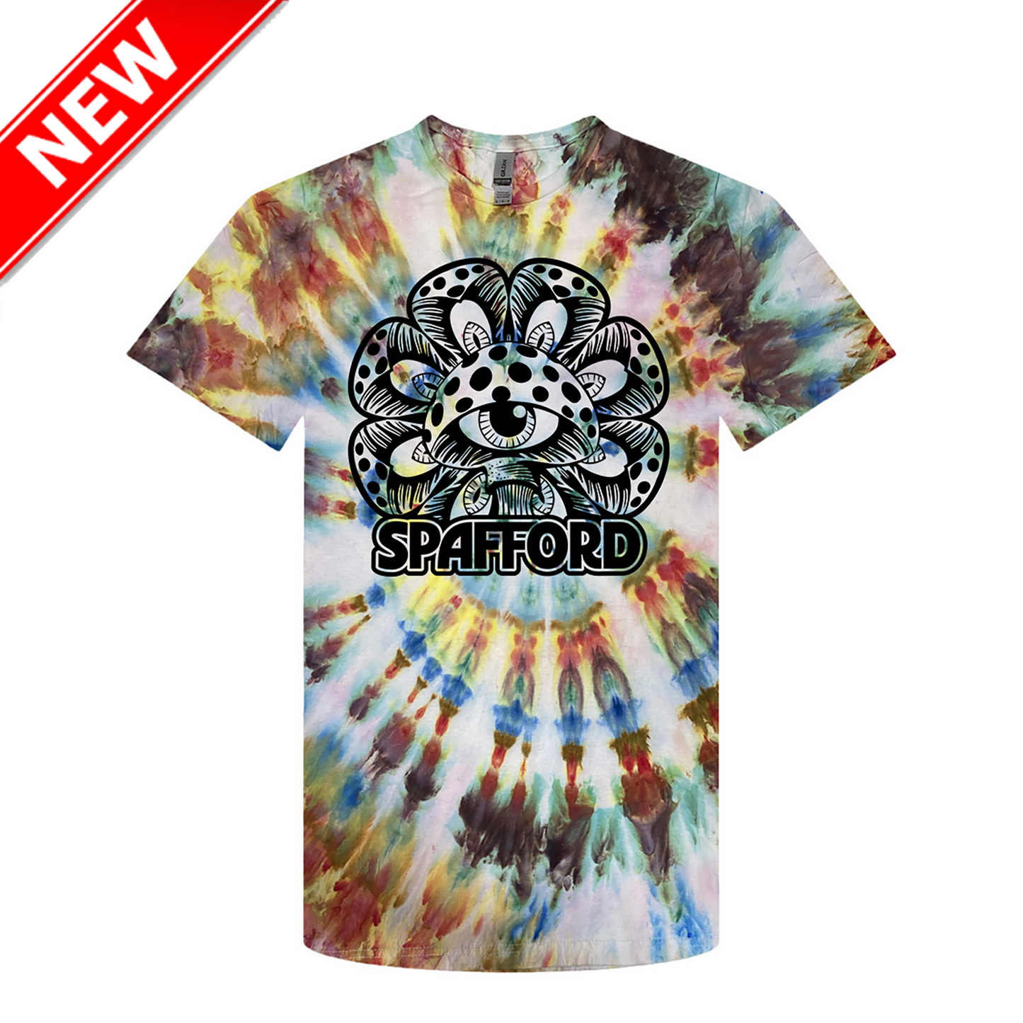 Spafford Thunder Shout Mushroom Tie Dye T-Shirt