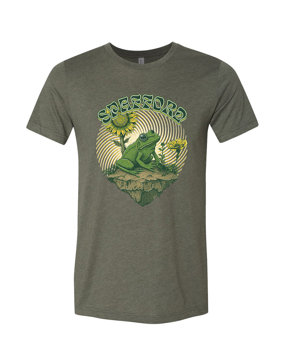 Spafford Frog T-Shirt - Heather Military Green